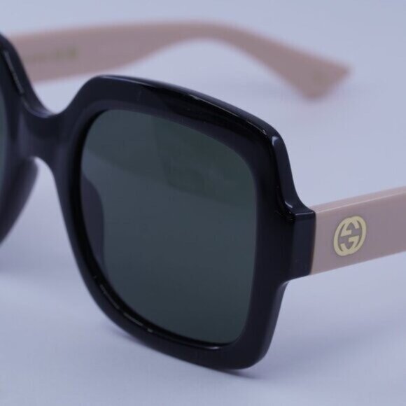 Gucci GG1337S 008 Sunglasses Black/Pink Square Frame, Grey Lenses main image 4